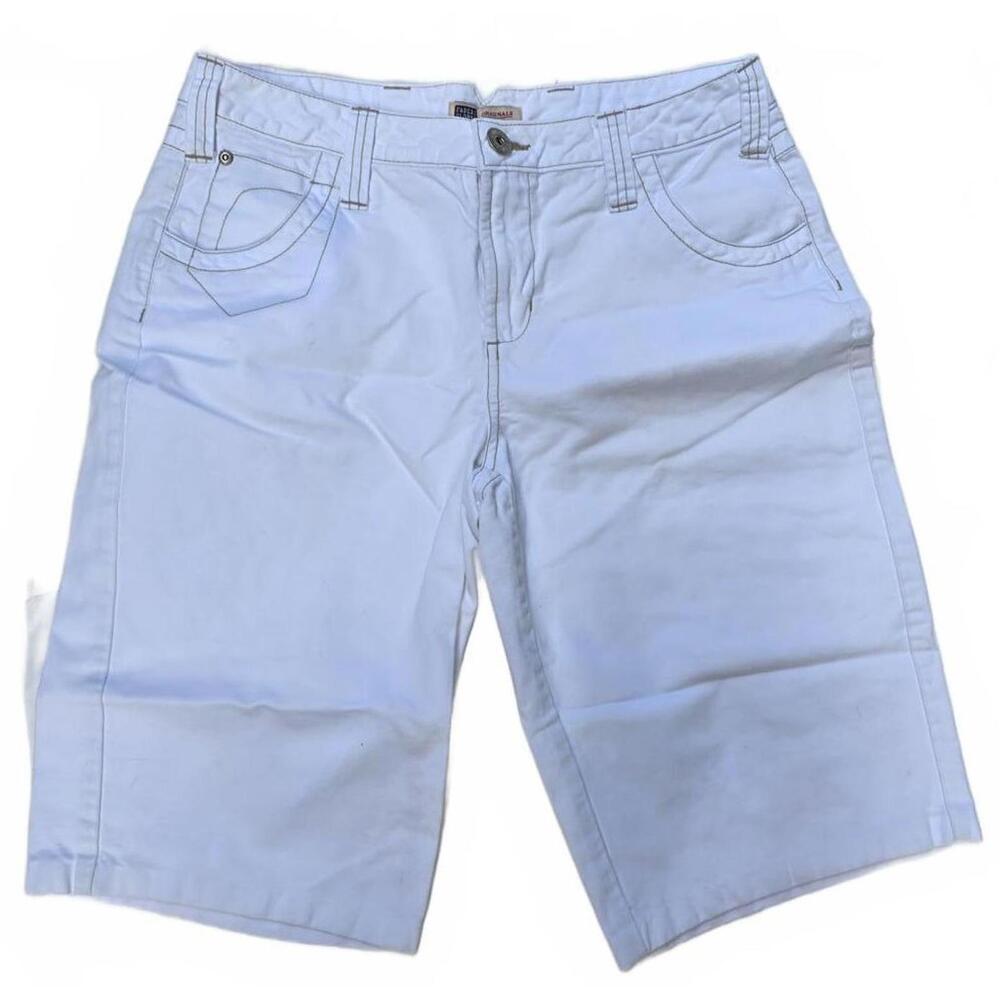 Faded Glory Women's White Casual Fit Cotton Midrise Shorts Size 6